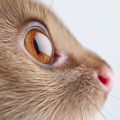 2408_050.Extreme closeup of a Wombat's Eyes, showcasing intricate details and textures,isolated on white background