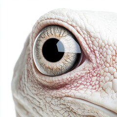 Naklejka premium 2408_059.Extreme closeup of a Anteater's Eyes, showcasing intricate details and textures,isolated on white background