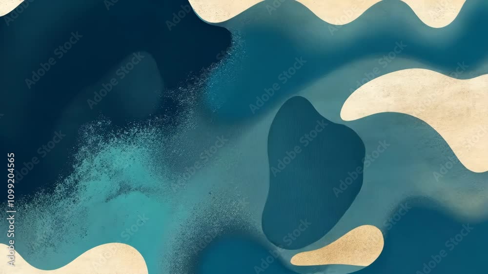 Wall mural abstract wave design with flowing curves and light texture