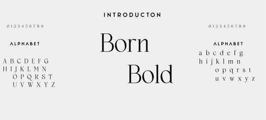 Minimal luxury font alphabet logo. Typography beauty fashion elegant minimalist serif italic fonts decorative wedding vintage retro logos. vector illustration