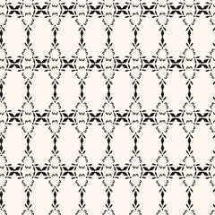 Obraz premium Abstract simple floral gothic style seamless pattern. Elegant minimal monochrome stylish background. Perfect for textile, fabric and fashion print.