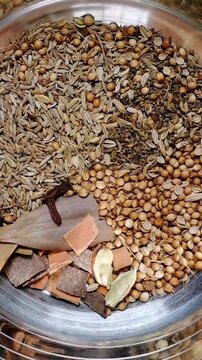 Indian traditional condiments spices and herbs are famous for it&rsquo;s smell and fresh appearance. Seasoning spices for cooking. Tasty ingredients for making delicious Asian food for home and restaurant