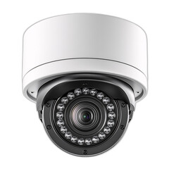 Dome Security Camera - Surveillance Technology. Illustration on transparent & white background, isolate PNG