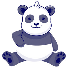 Fototapeta premium Cute Panda Illustration Isolated on White Background. Vector Cartoon Character