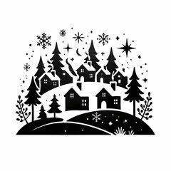 Obraz premium christmas night in various places
