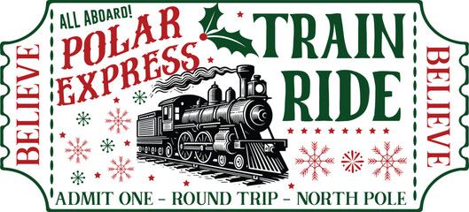Polar Express svg, Christmas svg, Polar Express, Believe svg, train svg, north pole svg, Polar Express Ticket © Aduri
