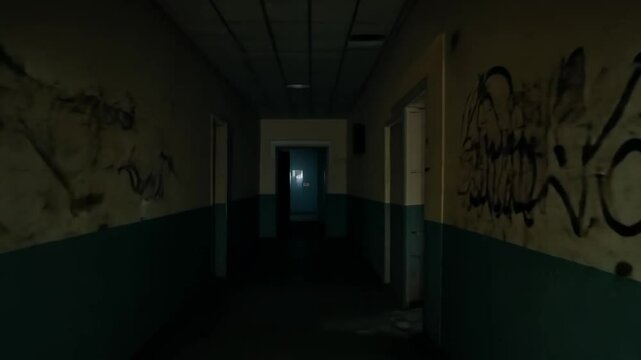 An abandoned building that is rundown and full of vandalism