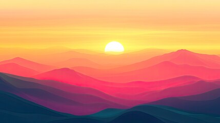 Fototapeta premium Gradient Overlay Orange Sky Evening Sunset Sunrise Pastel Soft Effect Background Pattern Abstract Texture Design Summer Nature Spring Light Beauty Template Yellow Pink Orange 
