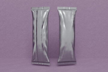 Blank Promotional Candy Double Pack For mockup and Branding, 3d render illustration V2