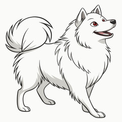 Obraz premium Cute and lovable Alaskan Malamute vector art illustration, perfect for pet-themed designs, prints, and creative projects.