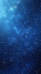 Obraz premium Starry night sky with radiant light rays on blue blurred background
