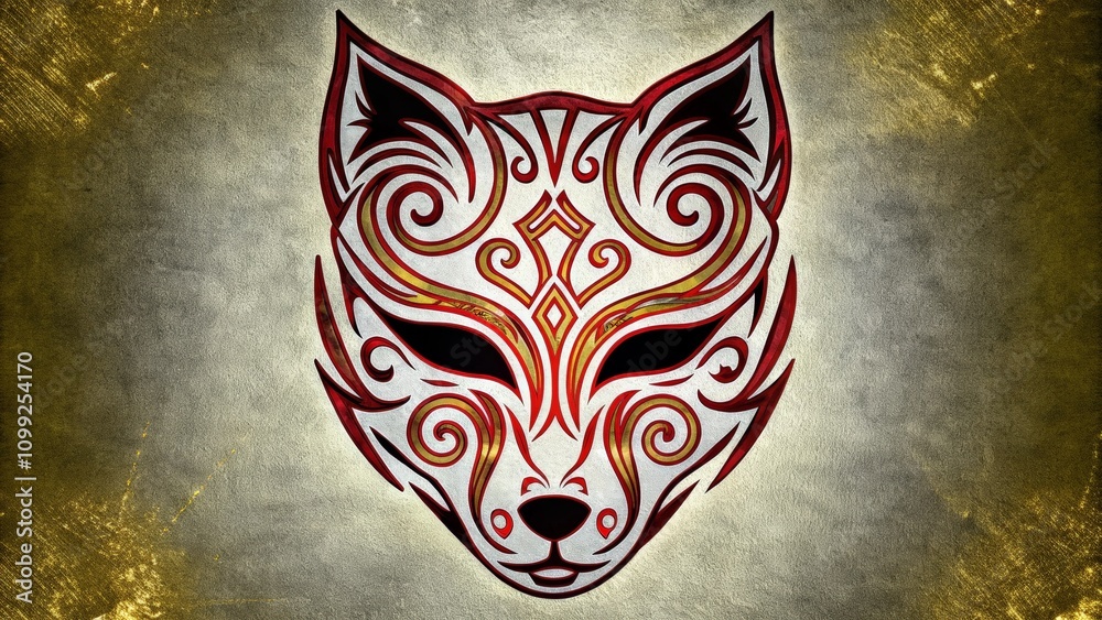 Canvas Prints Japanese kitsune mask