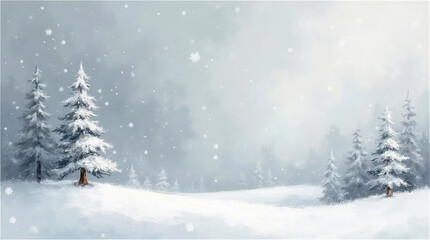 Fototapeta premium This is a picture of a forest with snow falling.