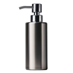 Obraz premium Stainless Steel Soap Dispenser Pump Bottle Illustration on transparent & white background, isolate PNG