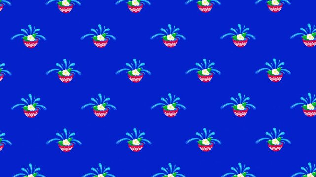 Songkran Festival Animated Loop Background