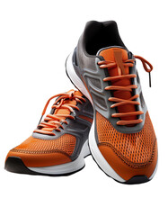 athletic sports shoes isolated on Transparent Background.