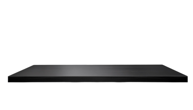 black plate isolated on Transparent Background.