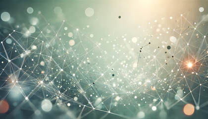 Fototapeta premium 緑色を基調とした未来的な抽象背景、技術とイノベーションの象徴