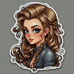 Fototapeta premium woman with hair