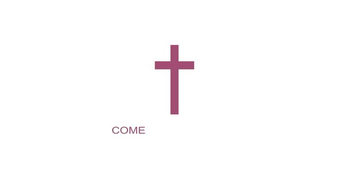 Hand hold Christian cross. Religion concept animation