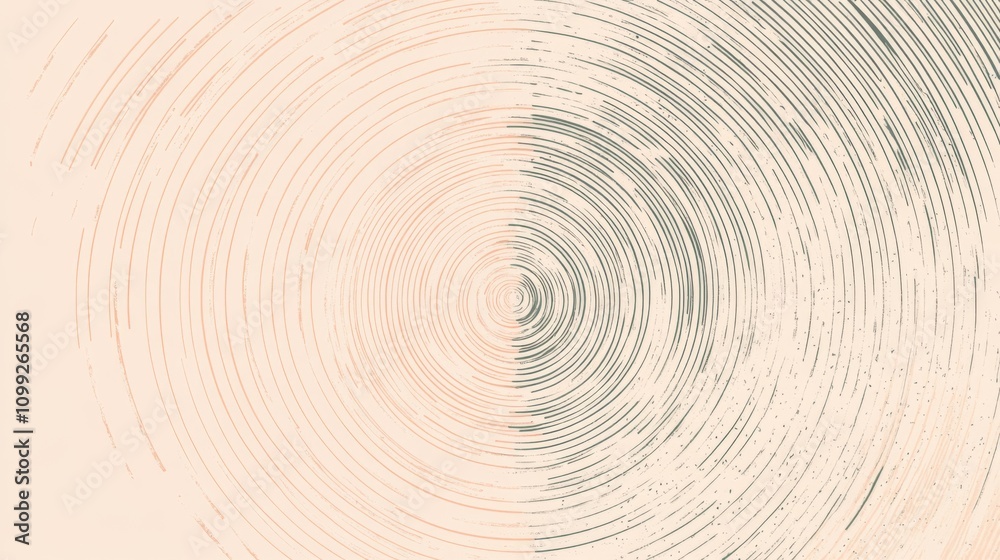 Poster abstract circular patterns with soft color gradient background
