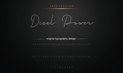 Hand drawn vector alphabet. signature script font. Elegant Signature Font. Best Alphabet Beautiful Calligraphy Signature Font lettering