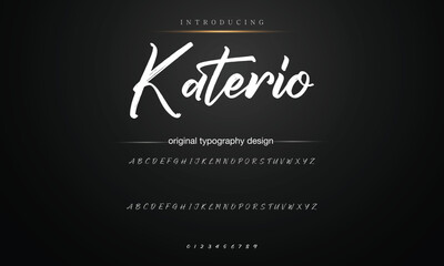 Hand drawn vector alphabet. signature script font. Elegant Signature Font. Best Alphabet Beautiful Calligraphy Signature Font lettering