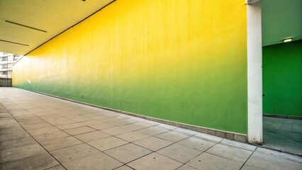 Obraz premium Abstract yellow green gradient wall, statement wall, vibrant hues, abstract wall art