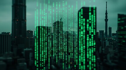 Obraz premium Futuristic City Powered by Renewable Energy