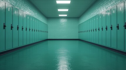 Obraz premium Bright and Clean Gym Locker Room Interior