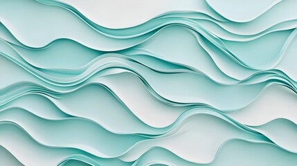 Fototapeta premium Abstract Teal Wave Background
