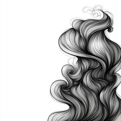 Fototapeta premium Hand-Drawn Wavy Curves in Elegant Frame Design