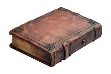Antique leather bound book vintage collection home library classic atmosphere close-up knowledge preservation