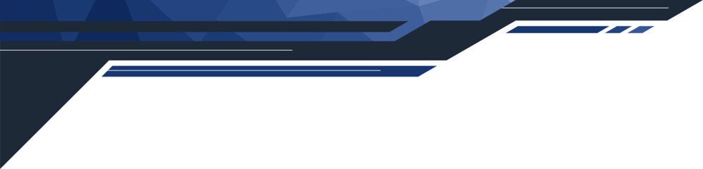 Obraz premium Blue Geometric Business Header Footer