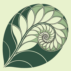 Obraz premium A spiral design featuring a vibrant green and yellow color scheme, creating a dynamic and eye-catching visual effect.