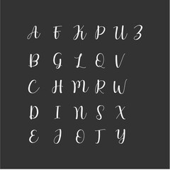 Alphabet letters set. Monogrammed initials are perfect for wedding invitations, greeting cards, logos, posters and more.