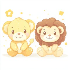 Fototapeta premium Cute Hand-Drawn Zoo Animal Clipart Illustration