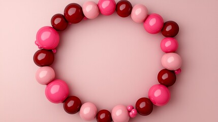 Obraz premium Simple Balloon Arch Backdrop in Pink and Red