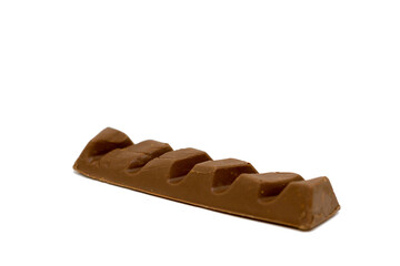 closeup of a chocolate bar isolated on white background
