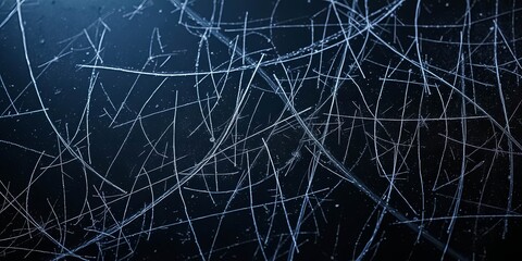 Obraz premium Abstract Dark Surface with Intersecting Scratches A Detailed Texture Image