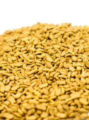 fish-shaped cat food on a white background, perfect for catalog displays, commercial advertisements, or pet product promotions.