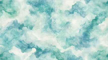 Obraz premium Delicate watercolor patterns in shades of blue-green