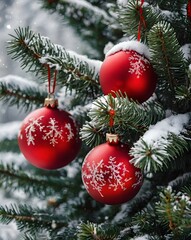 Fototapeta premium christmas tree decorations