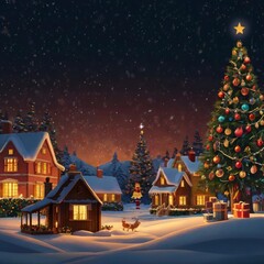 Fototapeta premium Christmas tree with presents