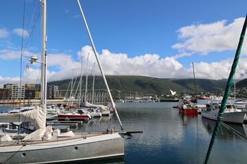 Harbor district of the Norwegian city of Tromso       