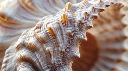 seashell on black background