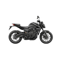 Obraz premium Sleek Black CFMOTO 700CL-X Sport Motorcycle Side View