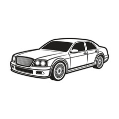 Fototapeta premium Car Silhouette Vector Illustration Featuring Various Automotive Designs