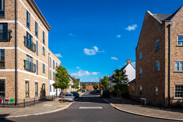 traditional detached house within residential estate in England UK