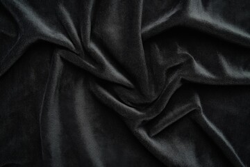 Fototapeta premium Black Suede Texture. Dark Leather Background with Smooth Surface, Tenebrous and Terrifying Motion Picture Vibe